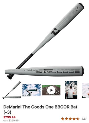 2024 DeMarini The Goods Hybrid BBCOR Certified Bat (-3) 30 oz 33" (Used)