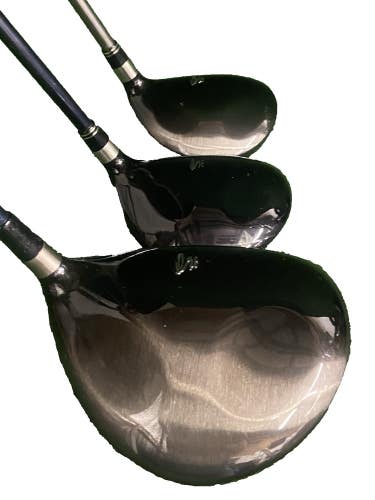 King Cobra Wood Set 427 SS Driver, SZ 3W SS 5W RH Regular Graphite New Grips HCs