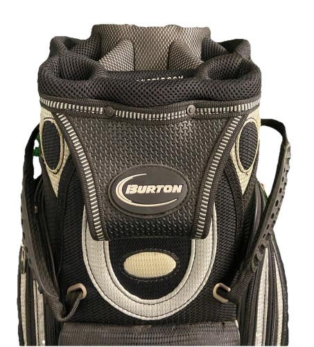 Burton Golf Cart Bag 15-Way 7 Pockets Single Strap Rain Cover Great Condition