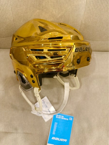 Rare! Vegas Golden Knights Gold Bauer Pro Stock Hockey Helmet Size Medium