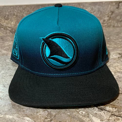San Jose Sharks New Era Teal to Black Fade Snapback Hat Limited Edition *Read Full Description*