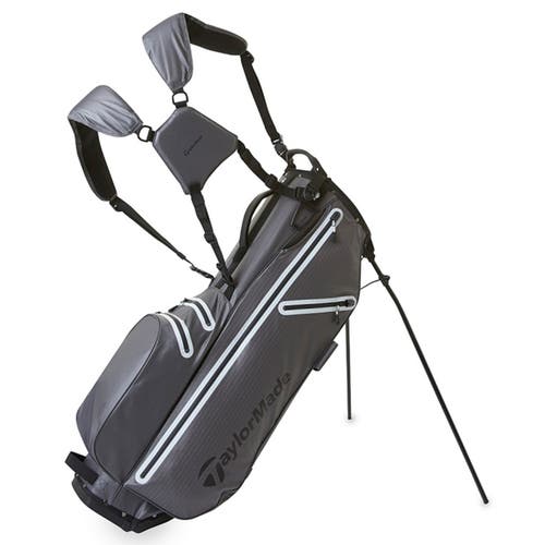 NEW TaylorMade Flextech Waterproof 5 Way Gun Metal Stand/Carry Golf Bag
