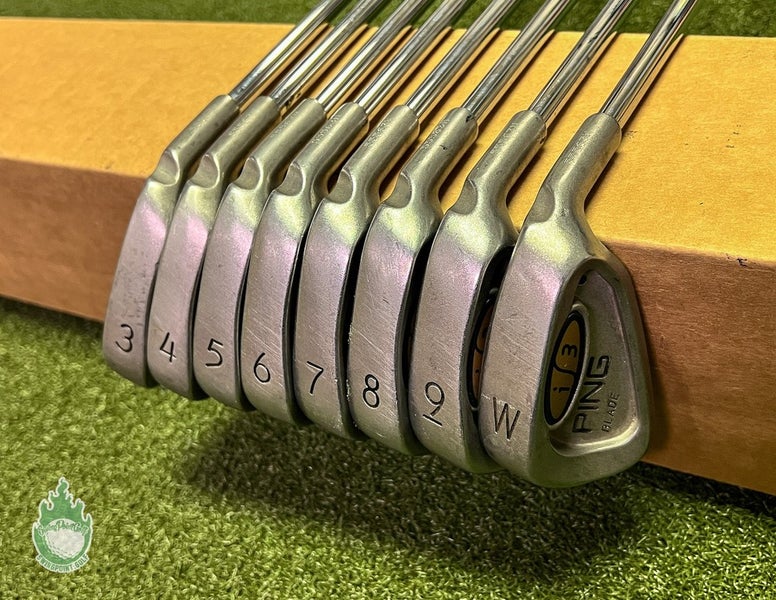 Used Ping Red Dot i3 Blade Irons 3-PW Cushin Stiff Flex Steel Golf Club Set