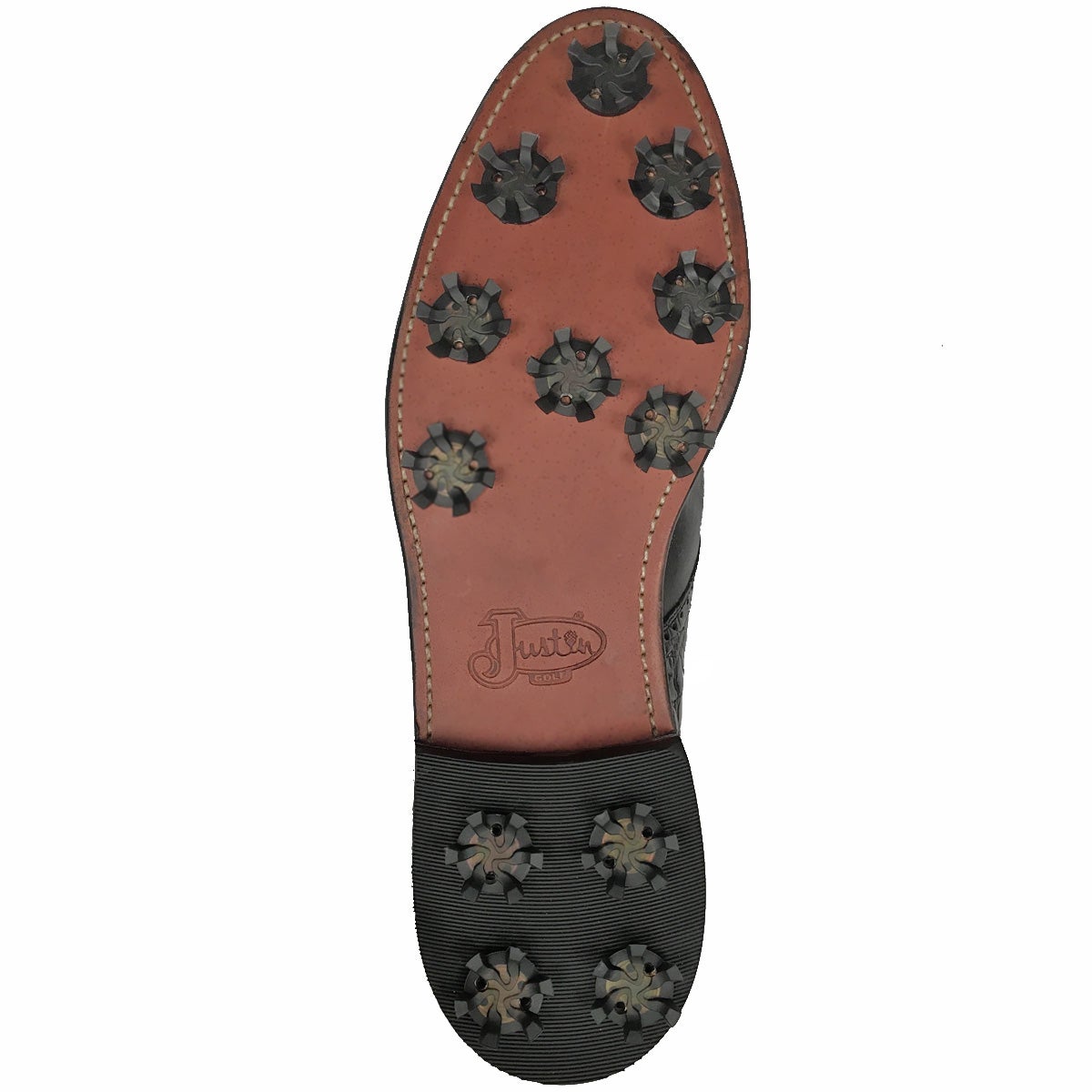NEW $400 Justin Boots Golf Shoes! 10 NARROW Burgundy & Black  display picture 1