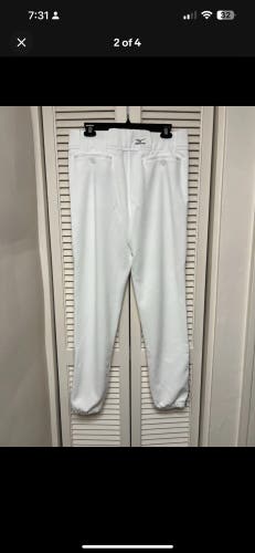 White Men's Large Adult Mizuno Game Pants (New)