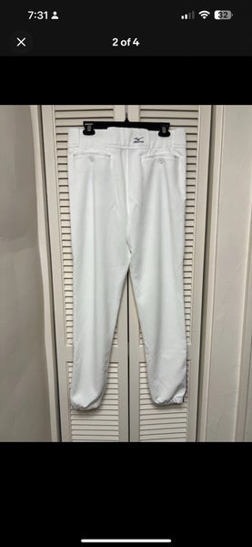 White Men's Large Adult Mizuno Game Pants (New)