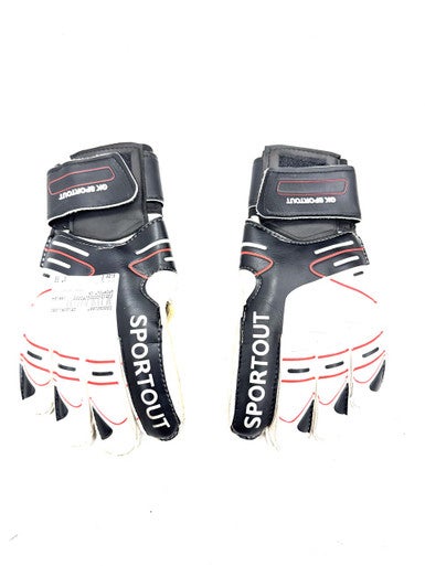 Used SPORTOUT GK Soccer Goalie Gloves White 8 11860-C000301887