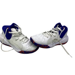 Used Under Armour Basketball Shoes Y White/Red/Navy Junior 04.5 11347-S000260153