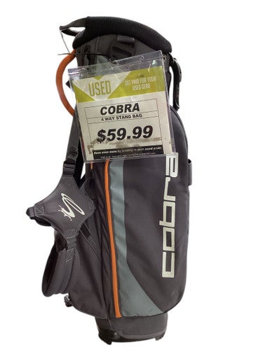 Used Cobra 4 WAY STAND BAG Mens Stand Bag Charcoal And Orange 11347-S000260118