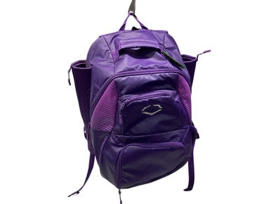 Used Evoshield PURPLE 2 BAT BACKPACK BB/SB Player Backpack Purple 11347-S000260085