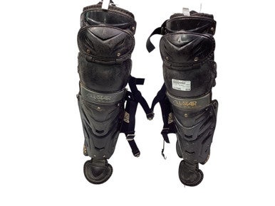 Used All-Star LG912S7X Catchers Leg Guards Black Intermed 11347-S000260065