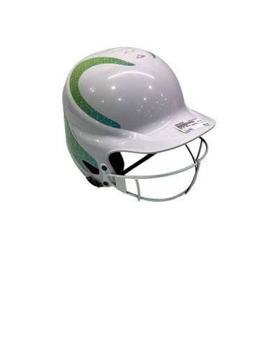 Used RIP-IT WHITE HELMET Batting Helmet w/Mask White M/L 11347-S000260055