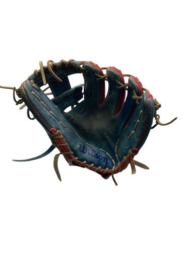 Used Wilson A2000 11.25 INCH GLOVE BB/SB Glove RH Throw Red And Navy Blue 11 1/4" 11347-S000259755