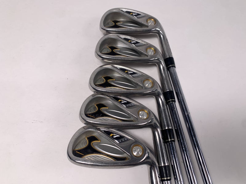 TaylorMade R7 Draw Iron Set 6-PW T-Step 90 Stiff Steel Mens RH Midsize Grips