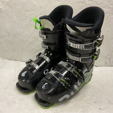 Used Rossignol COMP J4 Boys DH Ski Boot Black And Neon Green 245 MP - M06.5 - W07.5 11855-S000195774
