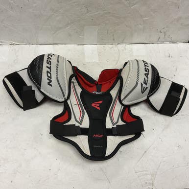 Used Easton SYNERGY HSX Youth Shoulder Pads White/Black/Red SM 11855-S000195761