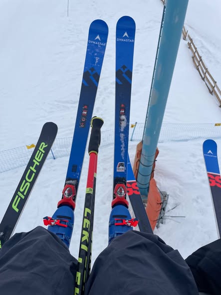 Women's 2024 WC Factory Racing 188 cm Dynastar Speed WC FIS GS Skis With Bindings