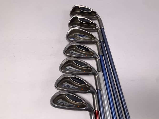 Ping G2 Ladies Iron Set 4-9+SW Orange Dot 2* Flat Various Ladies Shafts RH