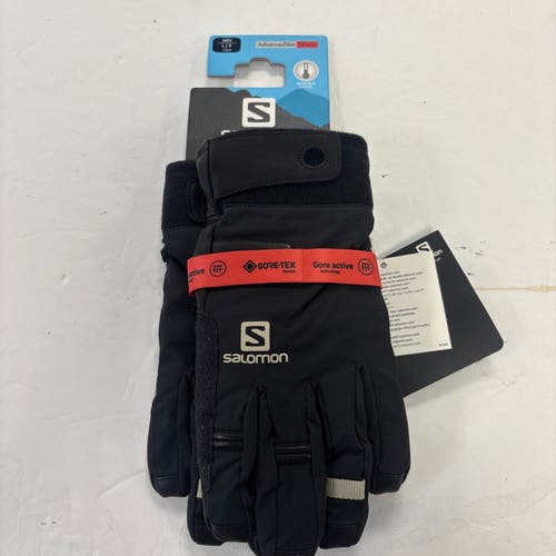 Black Large Men's Salomon Gloves (New)