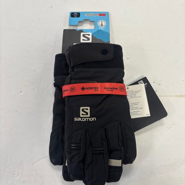Black Large Men's Salomon Gloves (New)