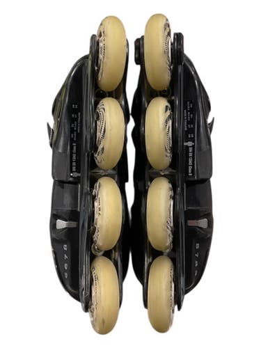 Used Rollerblade SPIT FIRE Senior Roller Quad Skates Black Adjustable 11847-S000031401