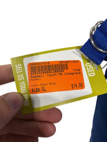 Used Russell Youth FB Integrated Pants Royal Blue XL 11847-S000031515