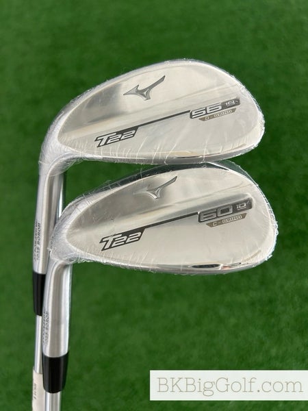NEW LH Mizuno T22 Chrome 2 Wedge Set (56 & 60 Degrees)