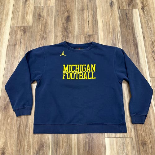 Jordan Nike Michigan Football Crewneck Sweatshirt, XL