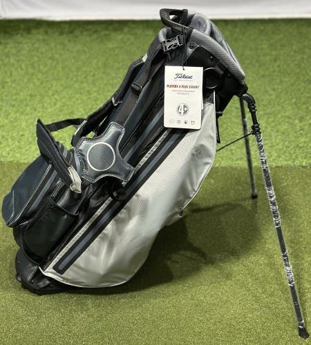 Titleist Players 4 Plus StaDry Double Strap Stand Carry Golf Bag Gray (No Logo)