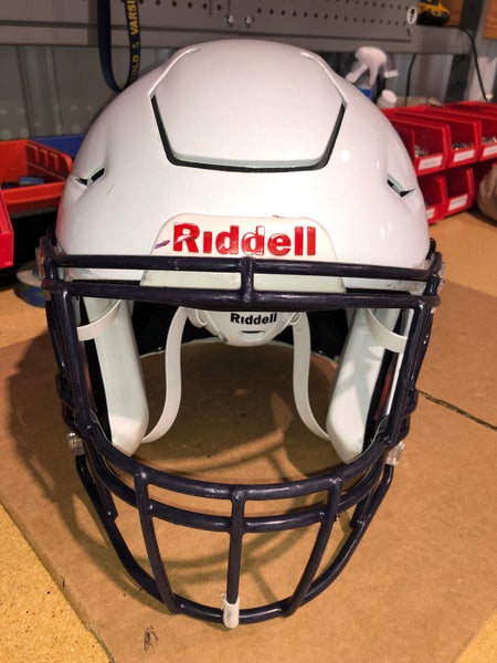 USED RIDDELL FLEX ADULT HELMET - LARGE - METALLIC WHIITE