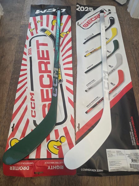 Set of 2 Youth 2025 Secret Mini CCM Right Handed Hockey Stick Less Than 30 Flex (New)