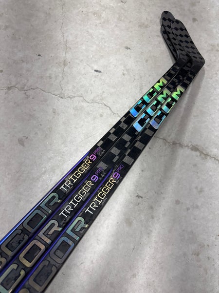 3 Pack P28M 85 Flex Senior CCM RibCor Trigger 9 Pro Left Hand Hockey Stick Pro Stock NCAA