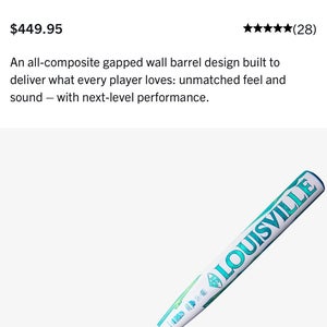 2025 Louisville Slugger Kryo Composite Bat (-10) 24 oz 34" (New)