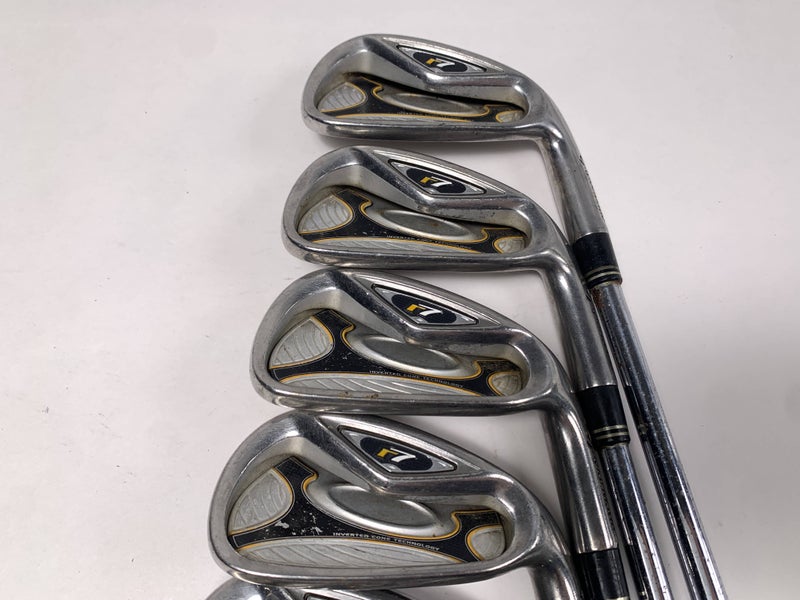 TaylorMade R7 Iron Set 5-PW+GW T-Step 90 Stiff Steel Mens RH