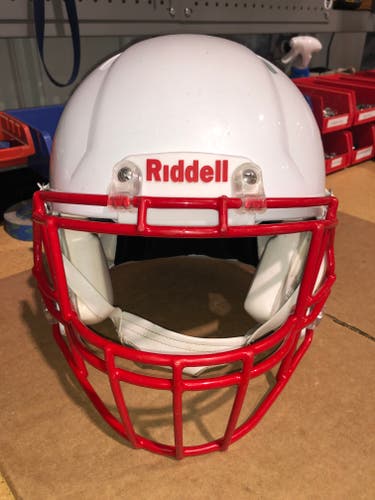 USED RIDDELL SPEED ADULT HELMET - LARGE - METALLIC WHITE