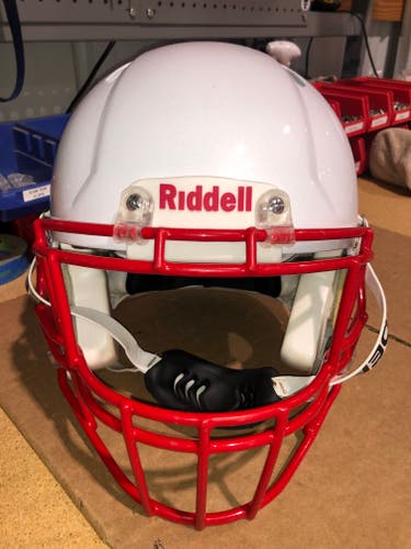 USED RIDDELL SPEED ADULT HELMET - LARGE - METALLIC WHITE