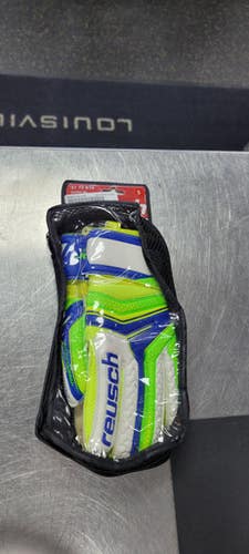 Used Reusch SIZE 5 Soccer Goalie Gloves Yellow 5 11497-S000154195