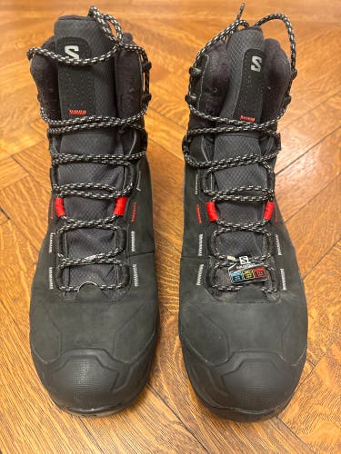 Black Men's Size M 9.0 (W 10.0) Adult Salomon Boots (Used)