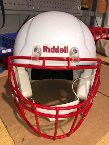 USED RIDDELL SPEED ADULT HELMET - LARGE - METALLIC WHITE