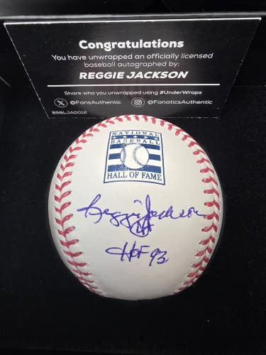 Yankees REGGIE JACKSON Signed Auto "HOF 93" Authentic Baseball Fanatics Coa