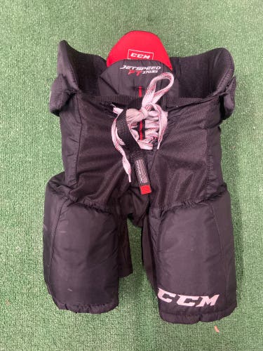 Black Junior Medium CCM JetSpeed FT370LE Hockey Pants (Used)