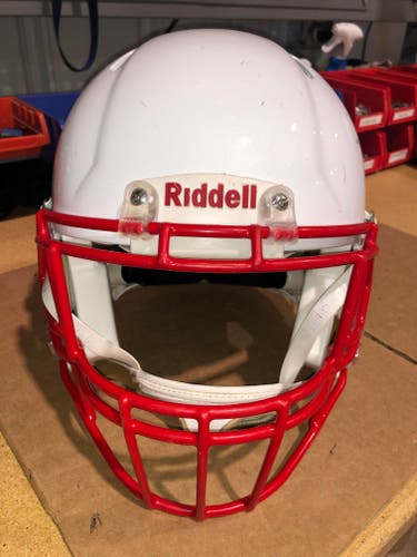 USED RIDDELL SPEED ADULT HELMET - LARGE - METALLIC WHITE - REJECT