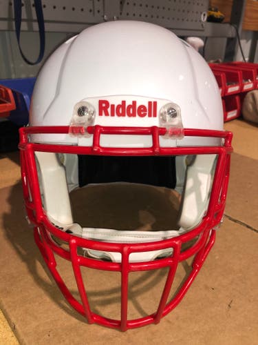 USED RIDDELL SPEED ADULT HELMET - LARGE - METALLIC WHITE - REJECT