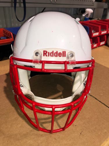 USED RIDDELL SPEED ADULT HELMET - LARGE - METALLIC WHITE - REJECT