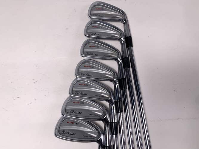 Titleist 695 CB Forged Iron Set 3-9 DG S300 Stiff Steel Mens RH Midsize Grips