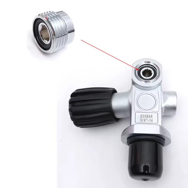 DIN to Yoke Scuba Dive Tank Valve Adapter Converter Insert Standard #6030