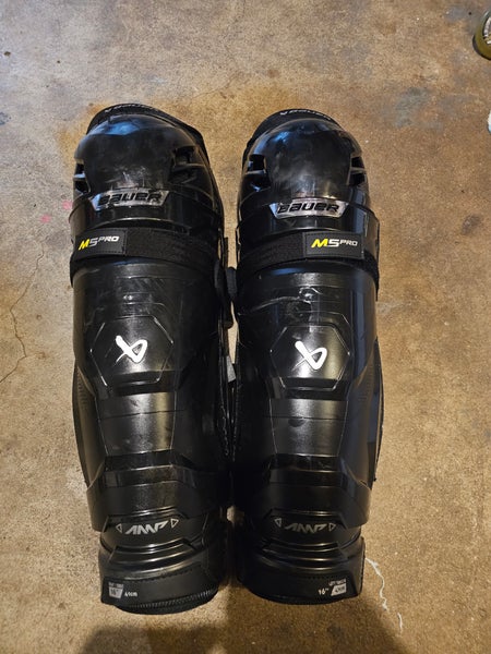 Senior Bauer Supreme M5 Pro 16" Shin Pads (Used)