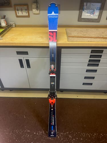 Racing 150 cm Dynastar Omeglass Team SL Skis With Bindings (Used)