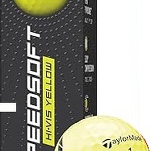 Taylor Made SpeedSoft Golf Balls (Hi-Vis Yellow, 3pk) 1 Sleeve 2024 NEW