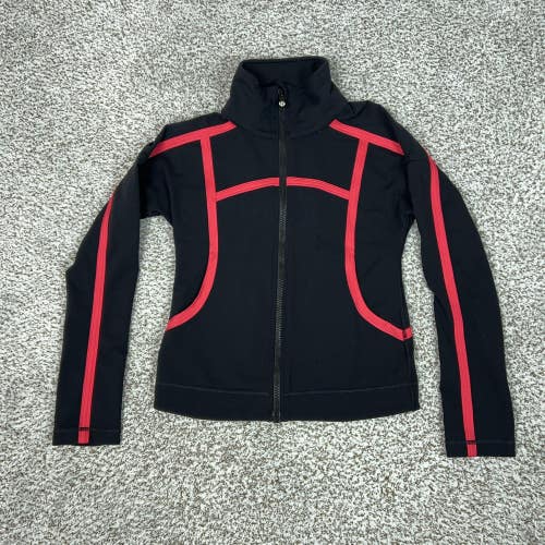 Lululemon Define Jacket Womens 4 Black Pink Full Zip Athleisure Running Yoga